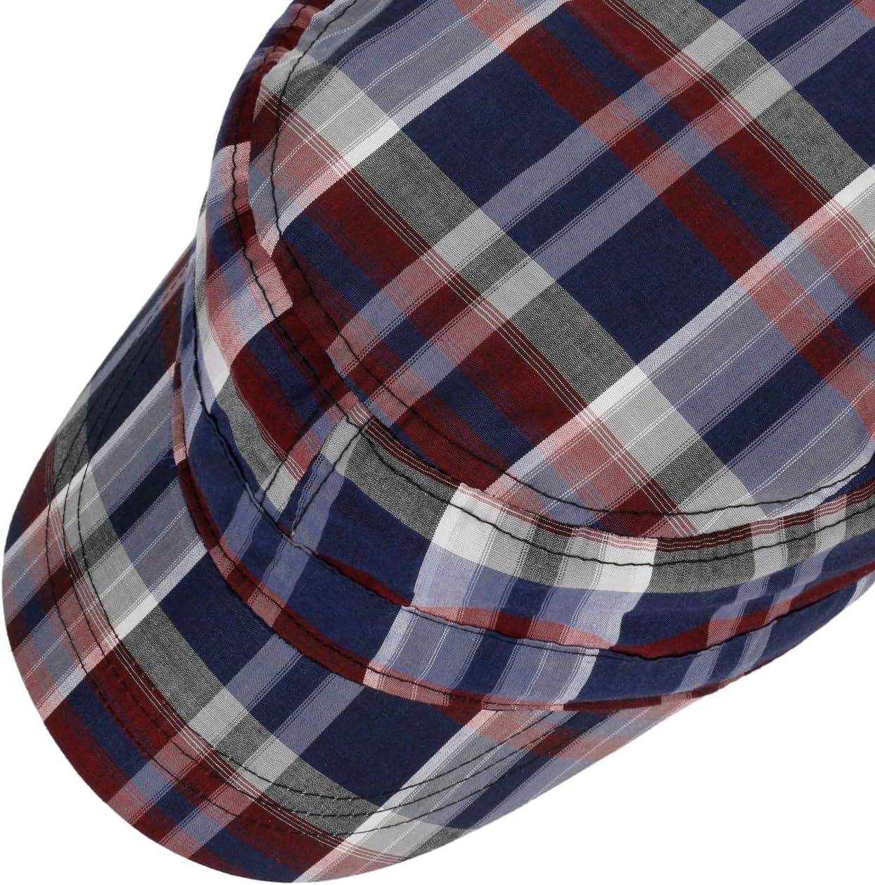 Lipodo Classic Cotton Check Army Cap - WomenMen