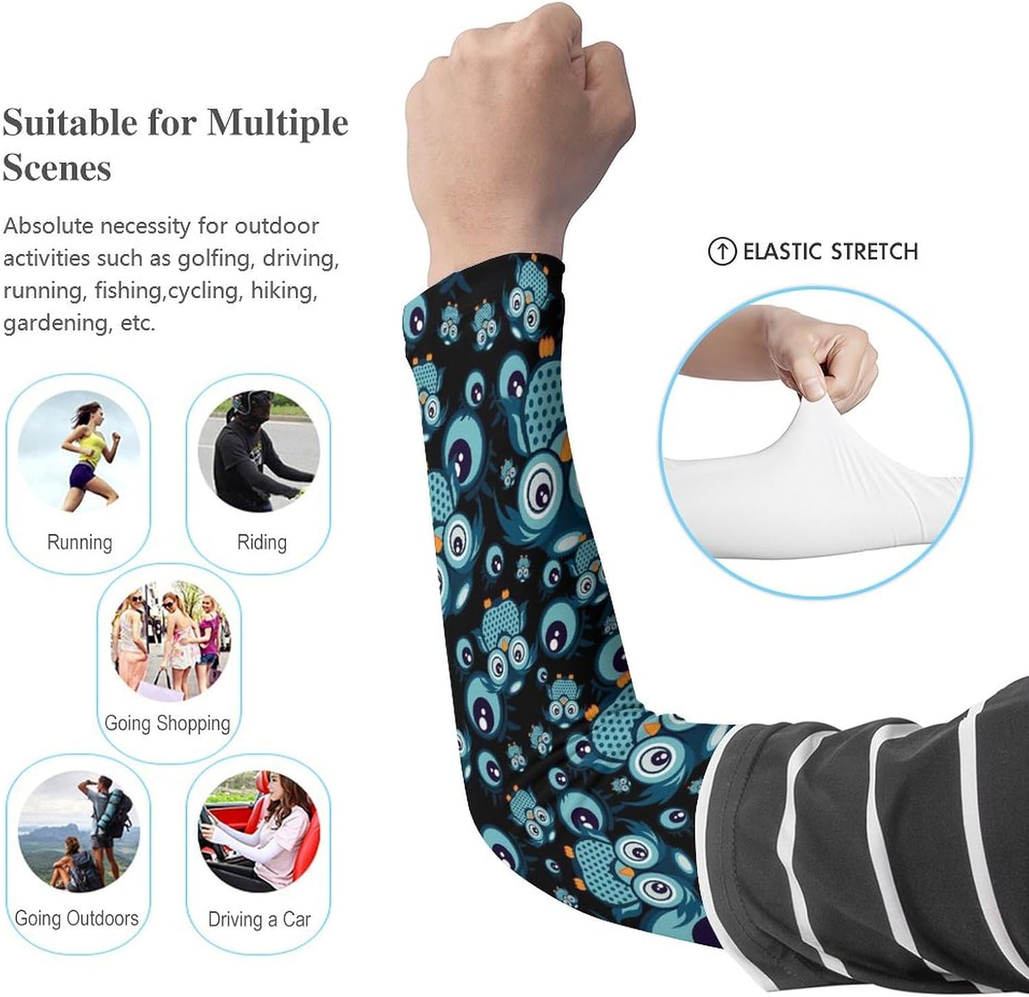 Ice Cooling Arm Sleeves for Men Women