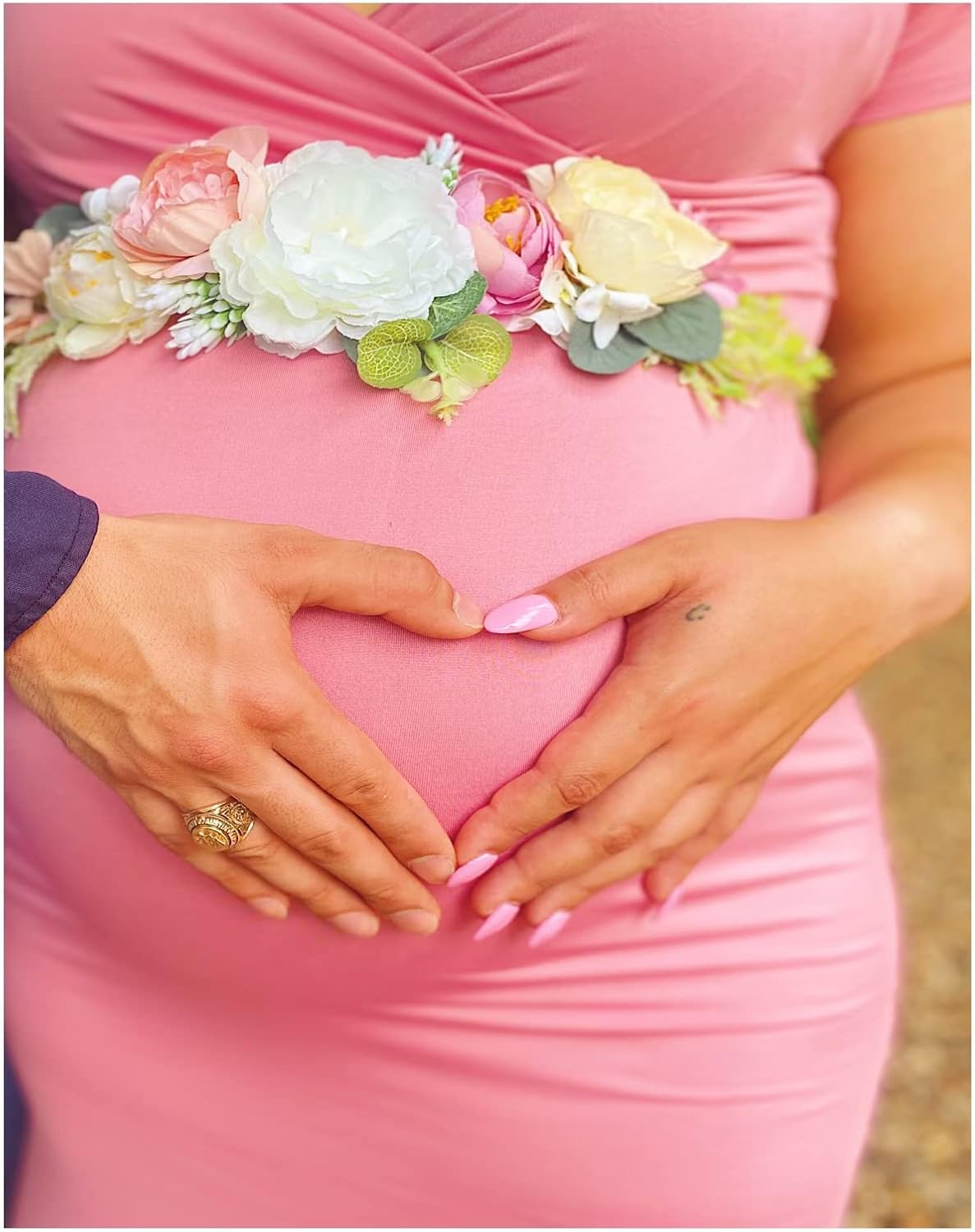 Handmade Flower Sash Belt for Maternity