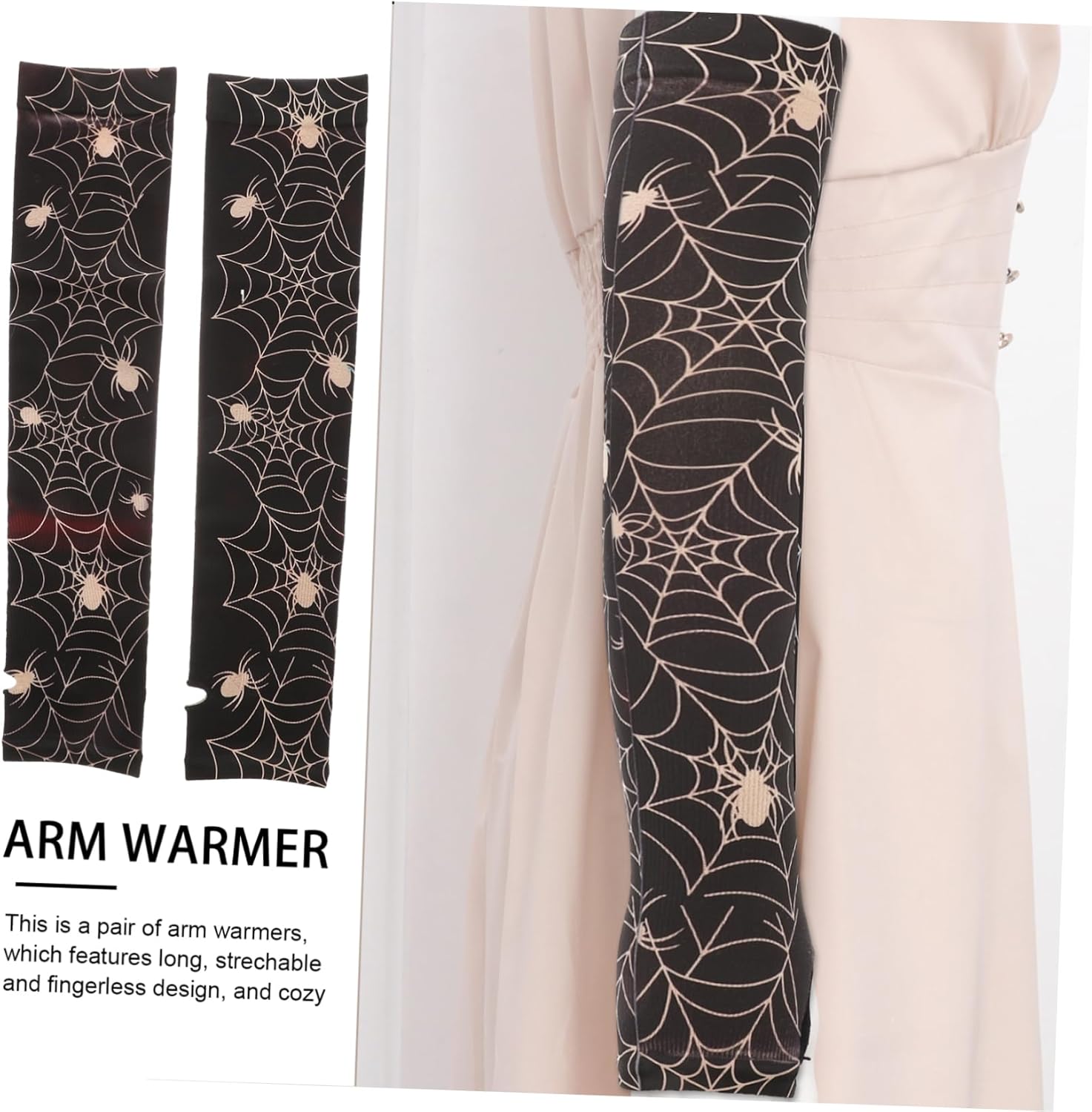 PRETTYZOOM Pink Long Fingerless Gloves