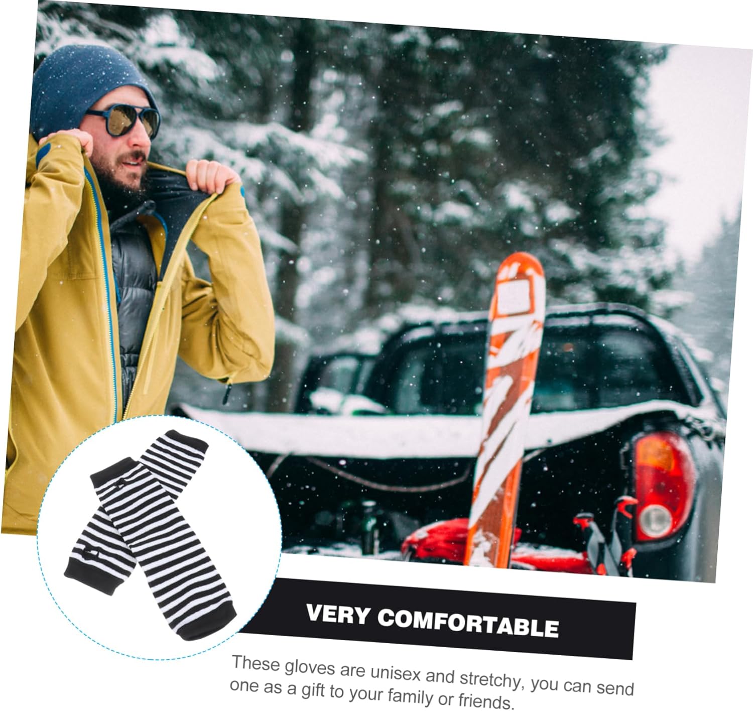 Fingerless Gloves Long Arm Warmer Universal Fit for Winter