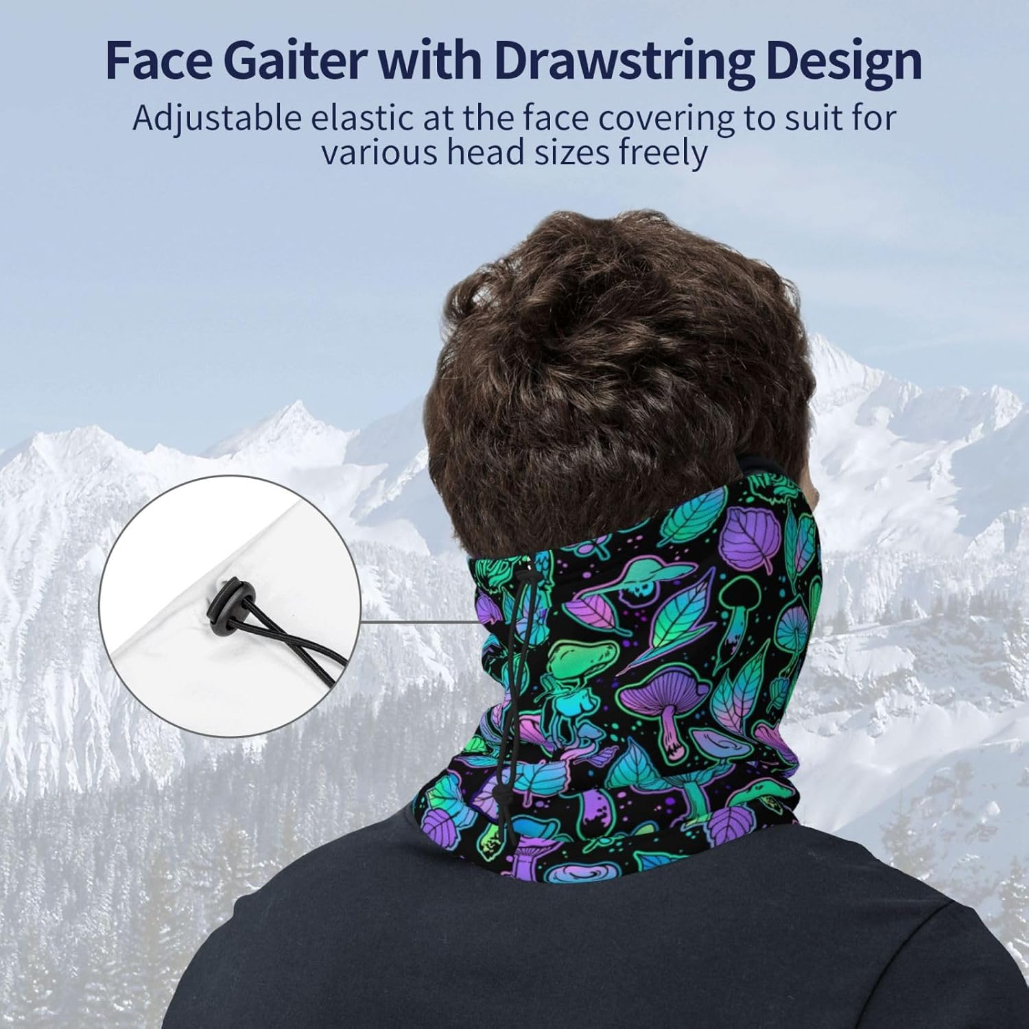 Xlinje Trippy Mushroom Winter Neck Gaiter