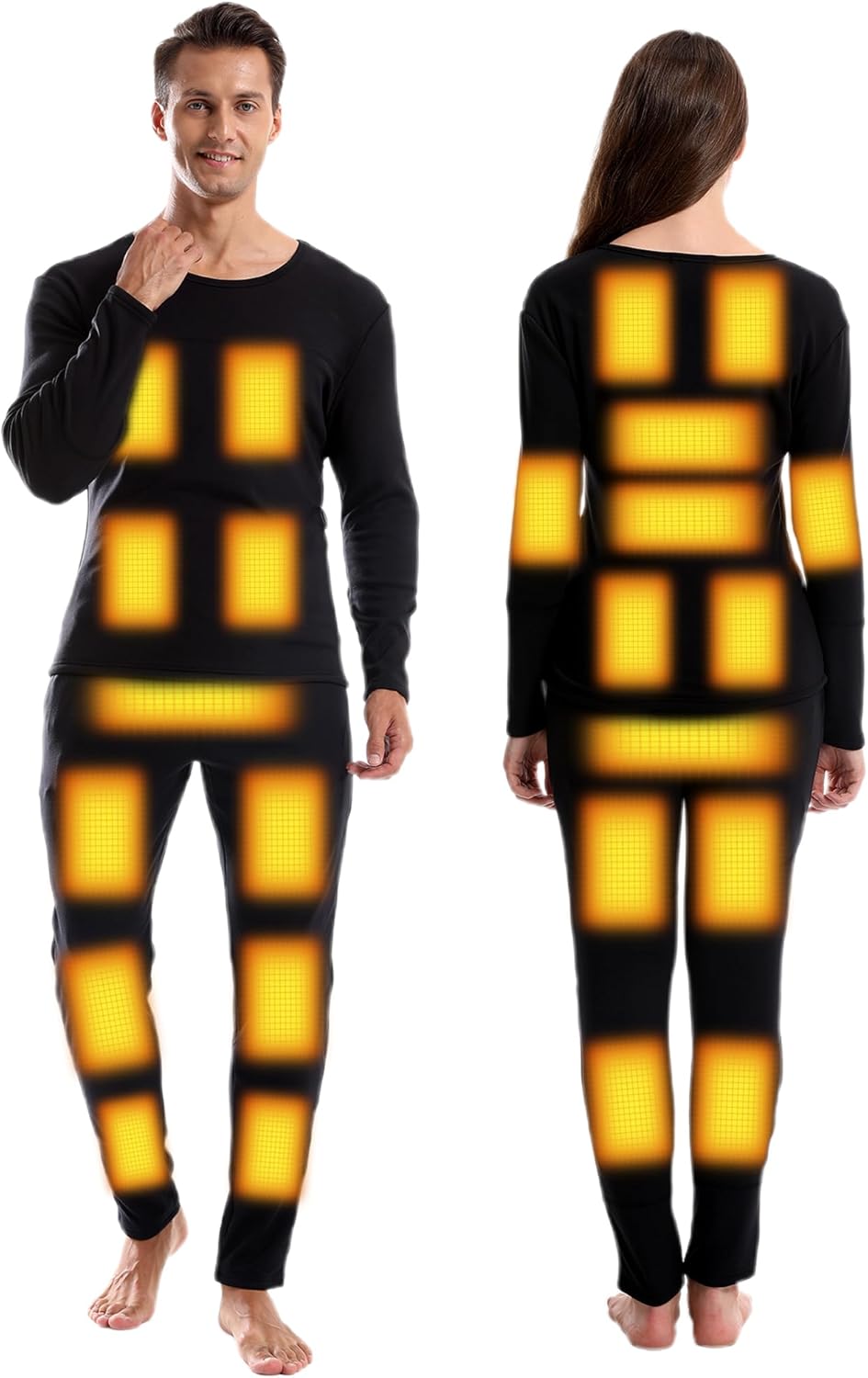 Heated Thermal Underwear Set for Hunting Secure Warm Fit