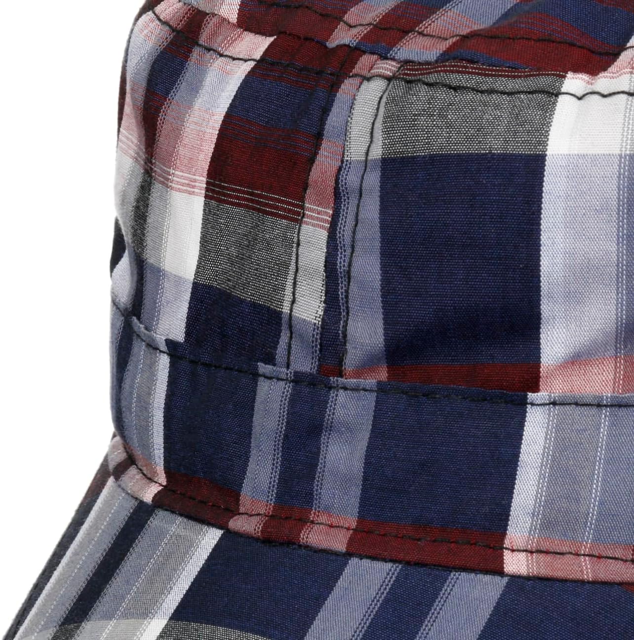 Lipodo Classic Cotton Check Army Cap - WomenMen