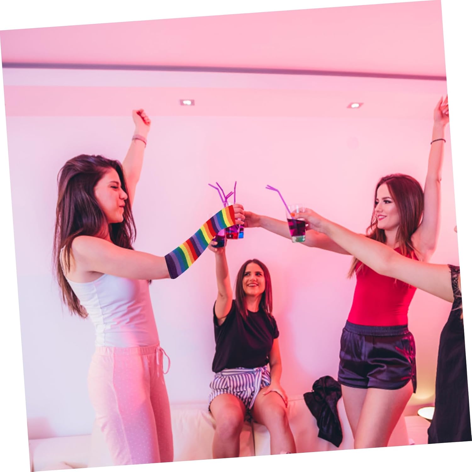 Colorful Rainbow Arm Warmers