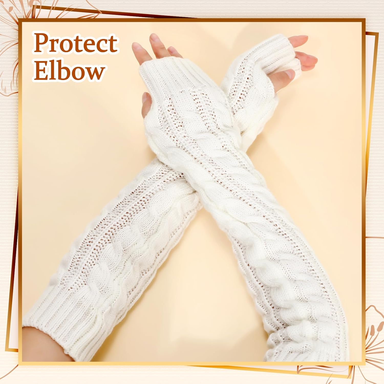 Thickened Fingerless Arm Warmers for Women