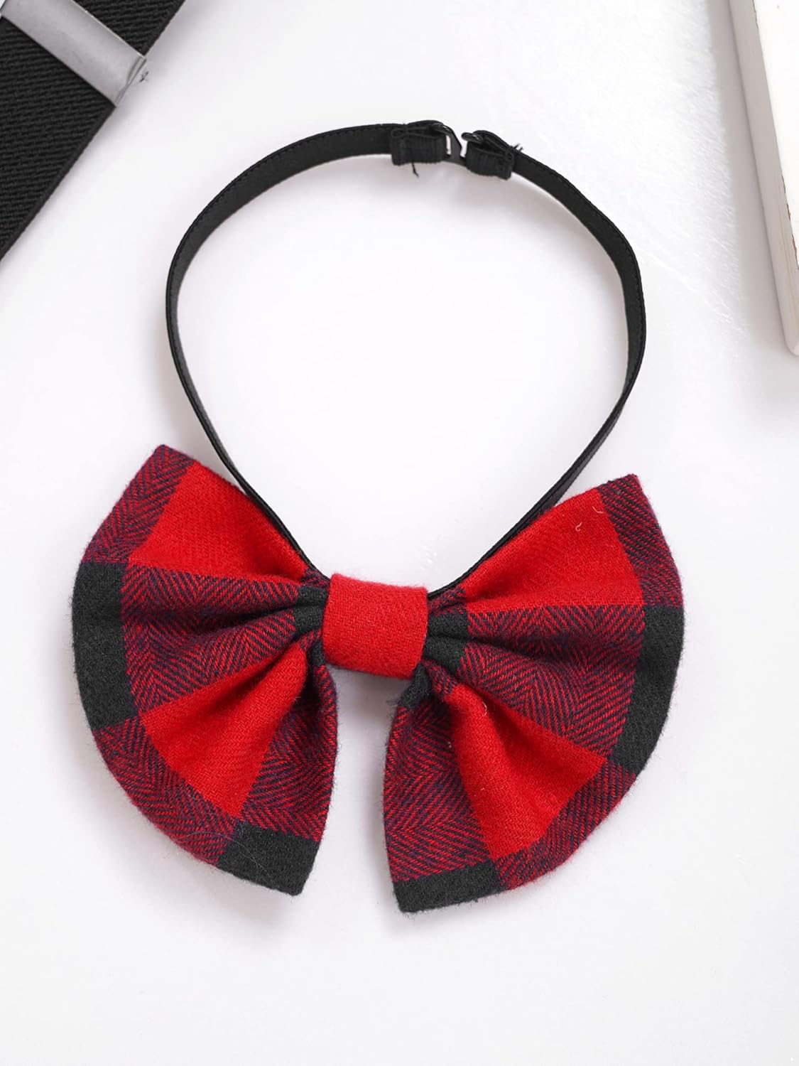 Alvivi Y-Shape Plaid Bow Tie Suspender Bloomers