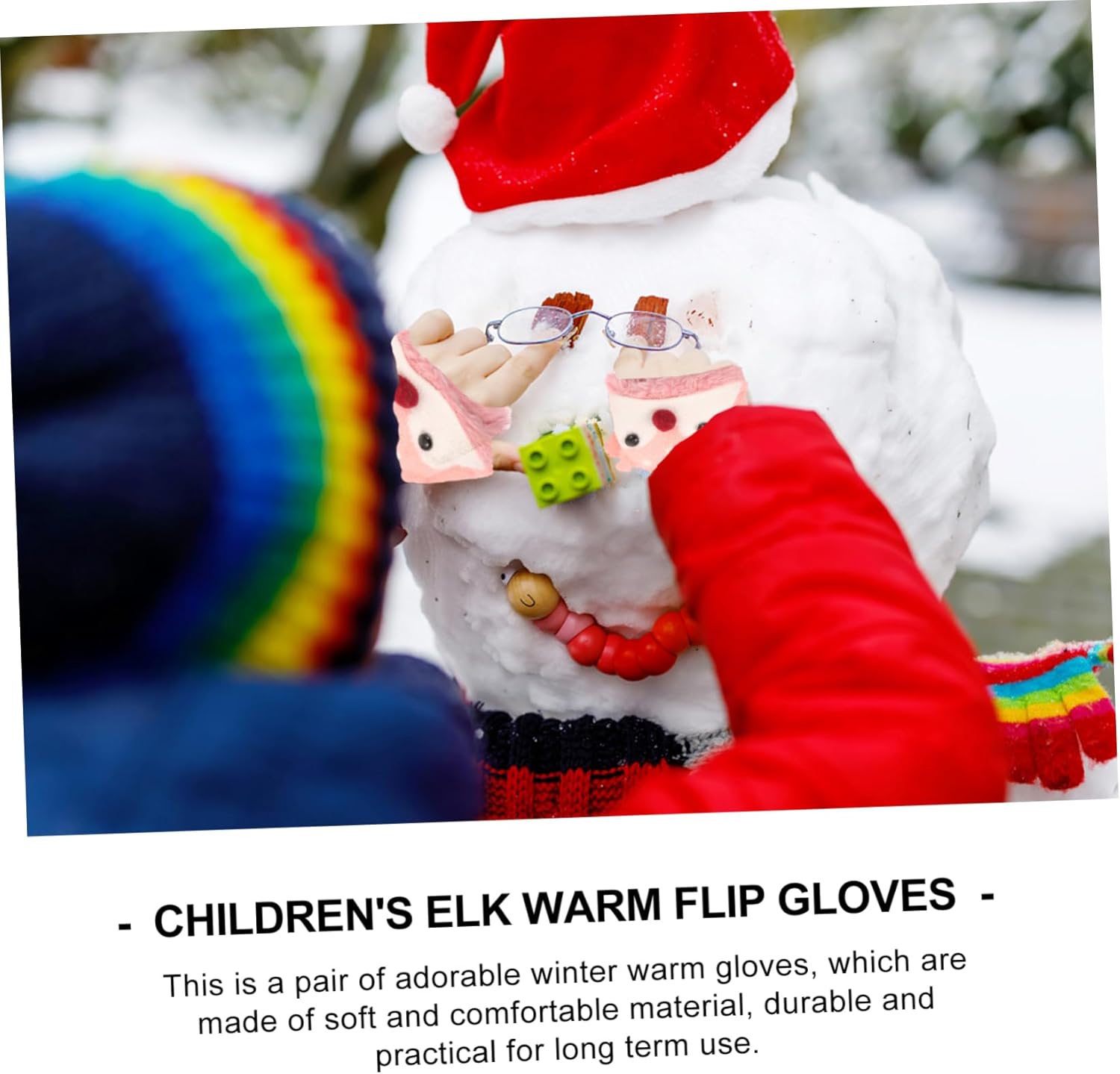 1-Pair Half Finger Woolen Gloves for Boys