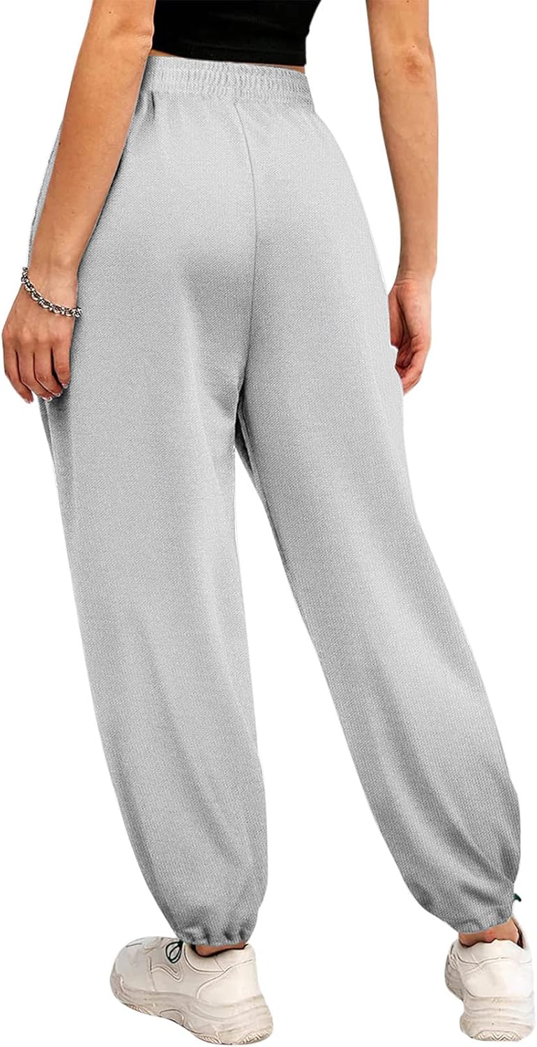 Womens High Waist Sweatpants with Pockets