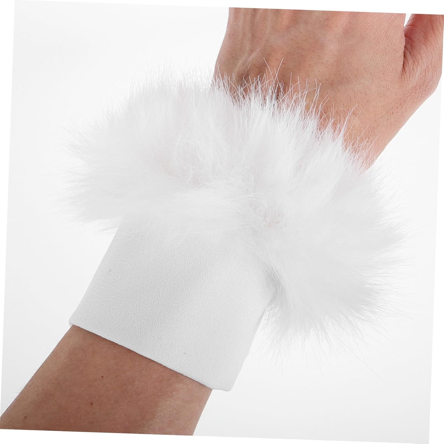 GALPADA 1 Pair Faux Fur Wrist Cuffs for Women Boys Girls