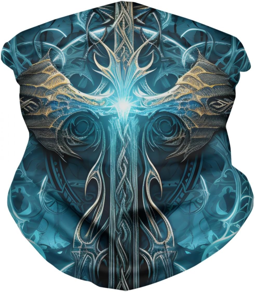 ENLACHIC 3D Viking Totem Balaclava Bandana