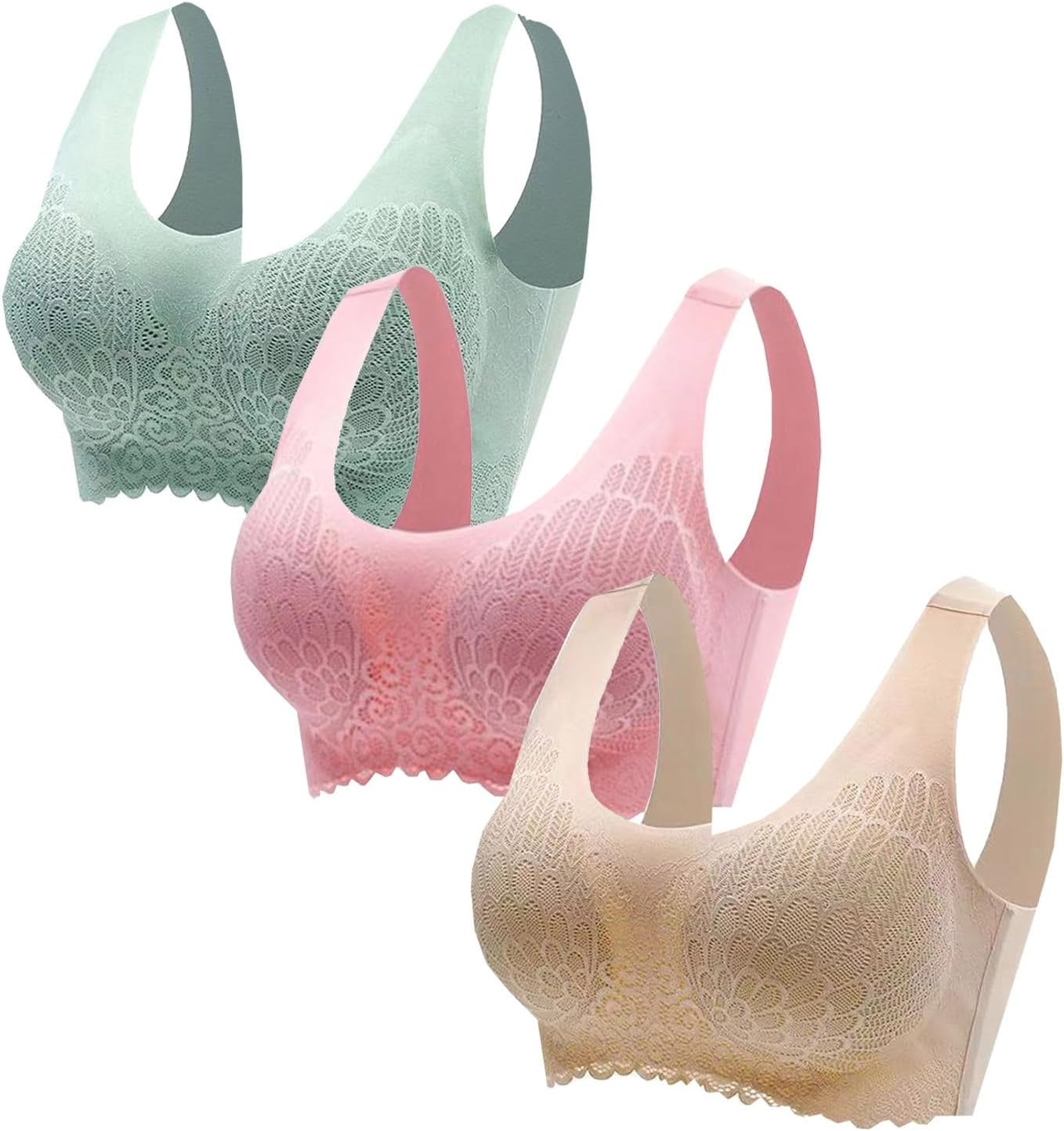 2-Piece Padded Bra for Women - Wire-Free Push Up
