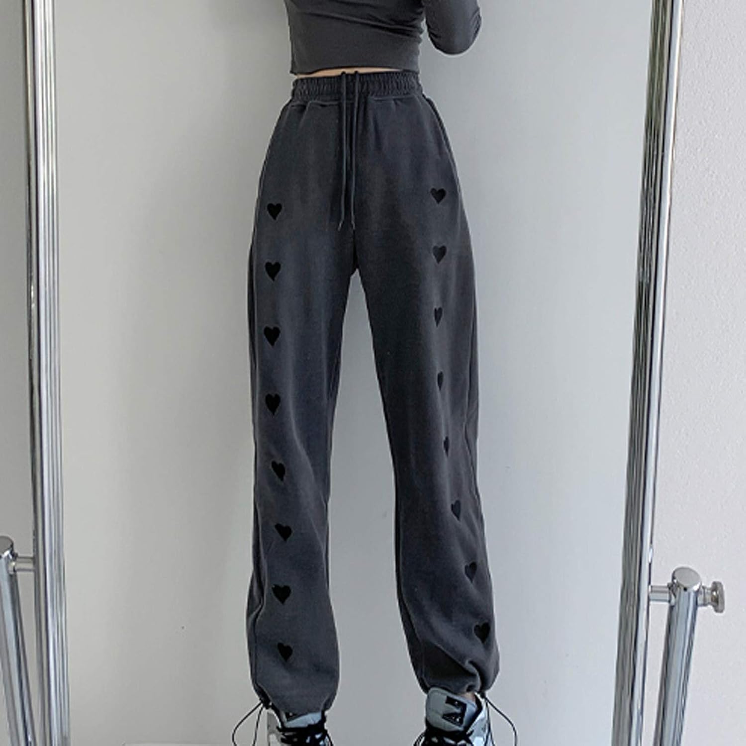 Trendy Plus Size Womens High-Waisted Jogger Sweatpants with Pockets