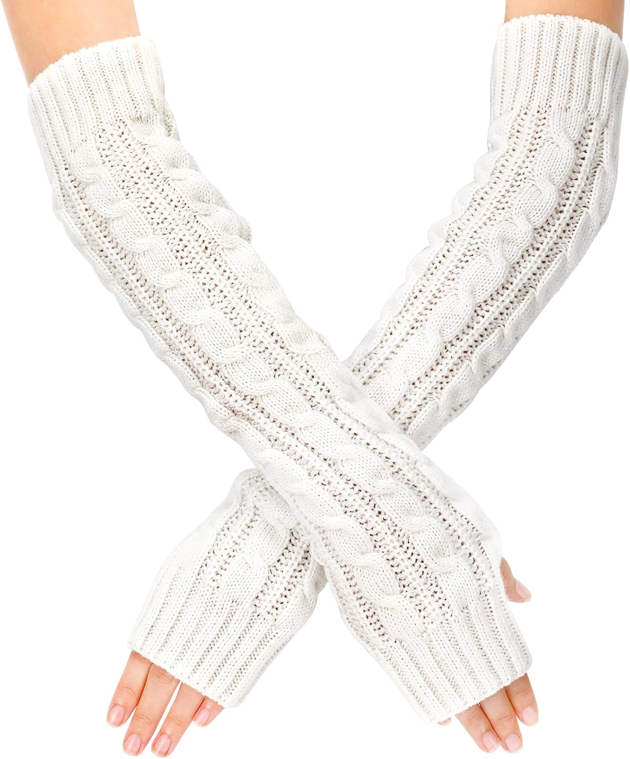 Thickened Fingerless Arm Warmers for Women