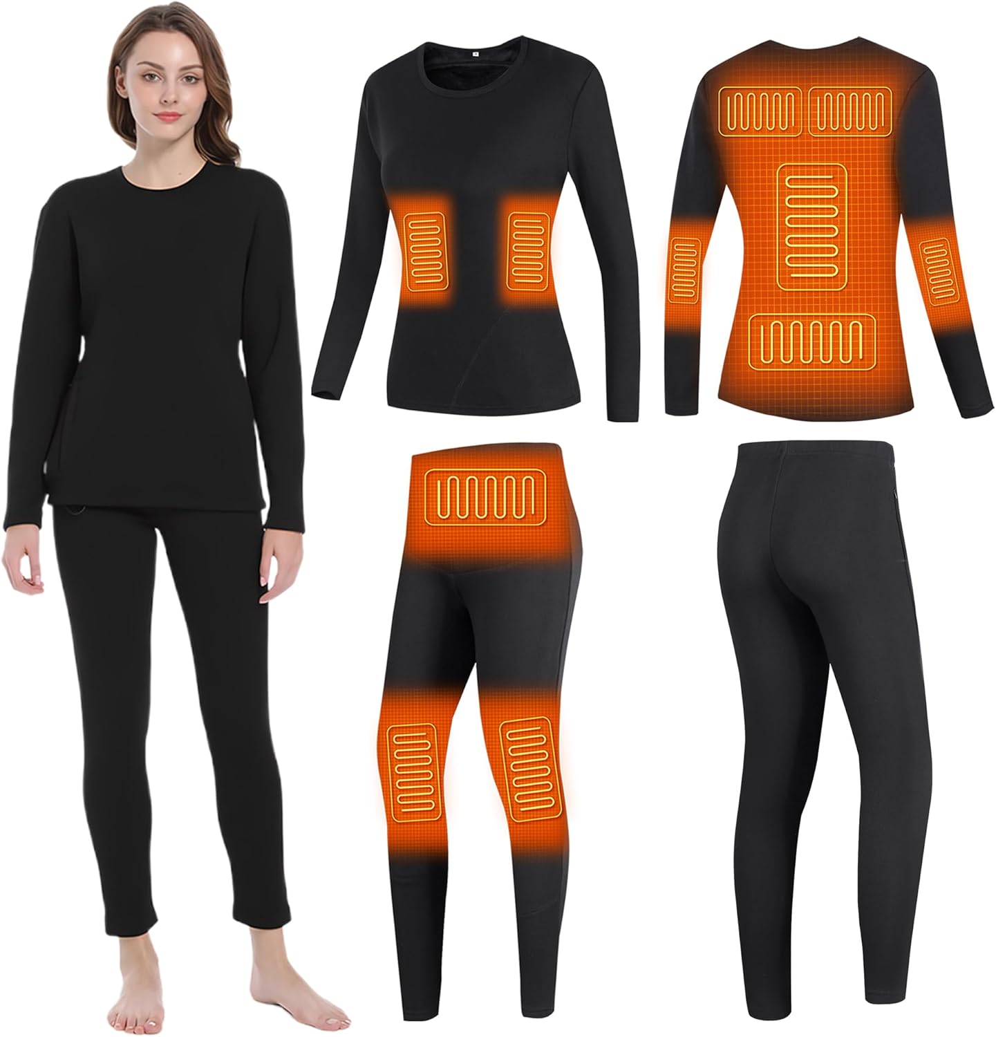 YANYNGS Full Body Heating Underwear Set for Women