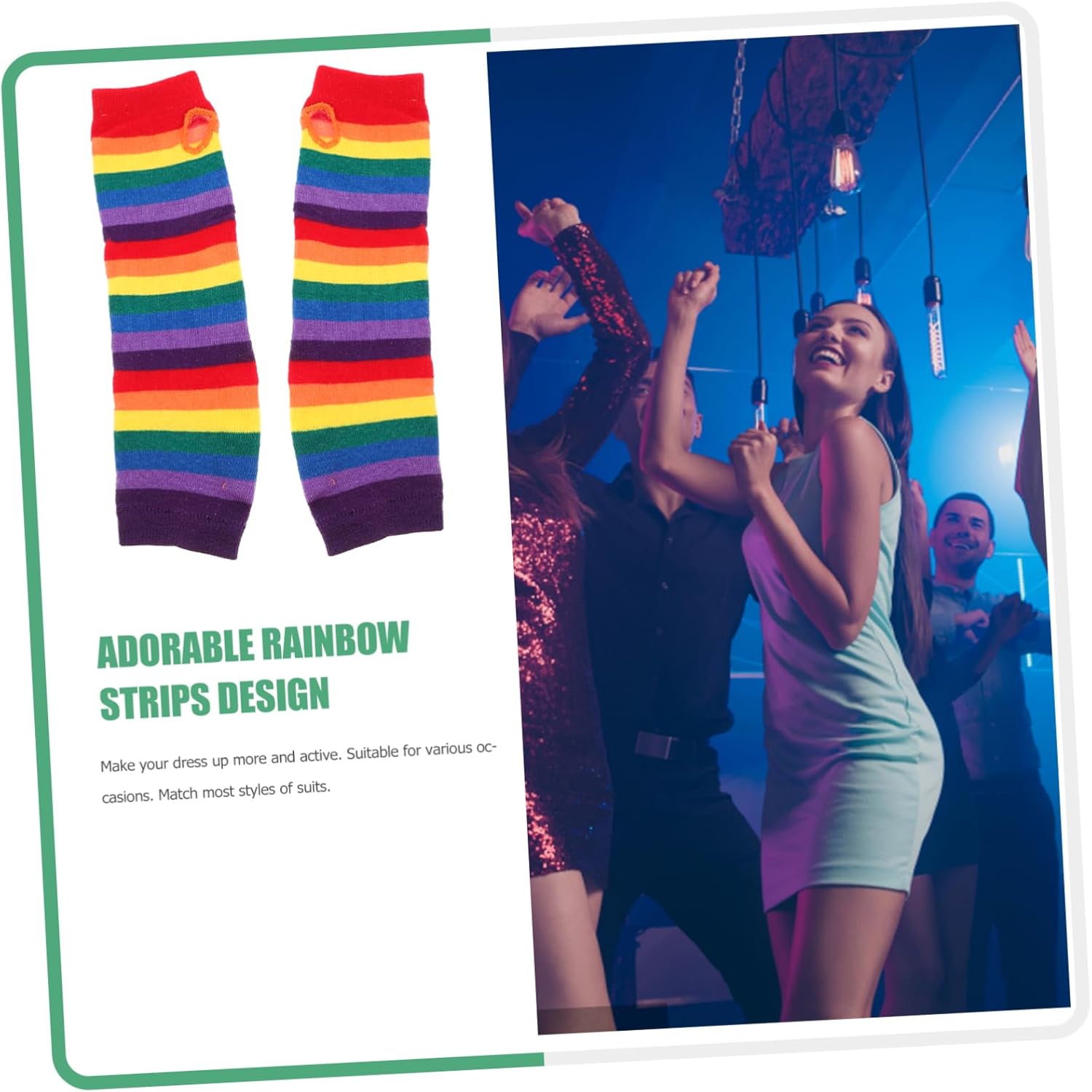 Colorful Rainbow Arm Warmers