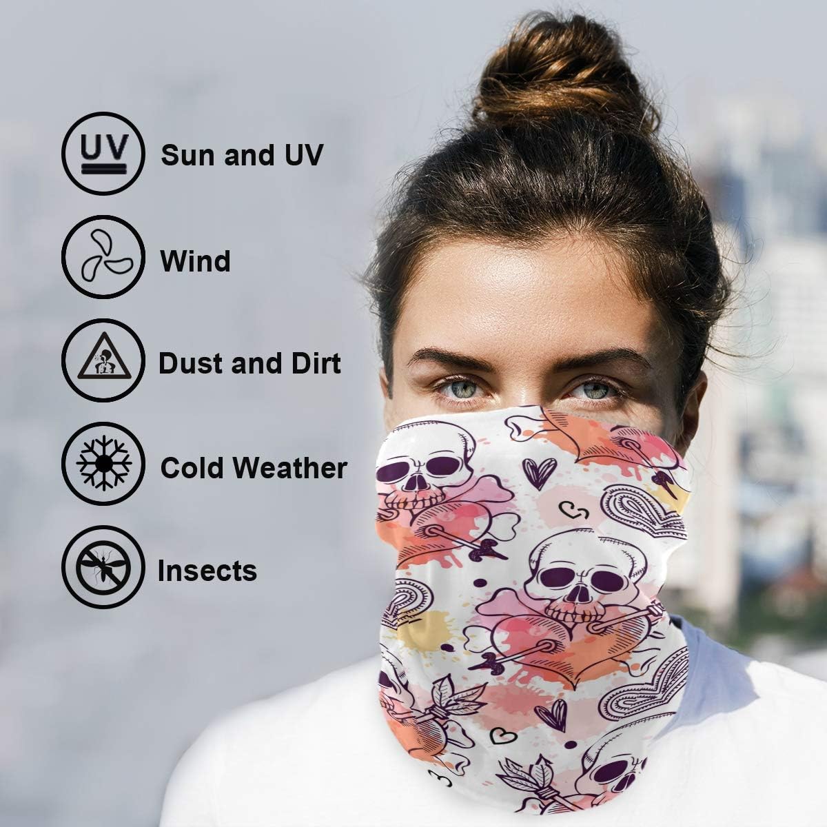Unisex Balaclava Face Scarf Novelty Bandana Headwear for Men Women Boys Girls