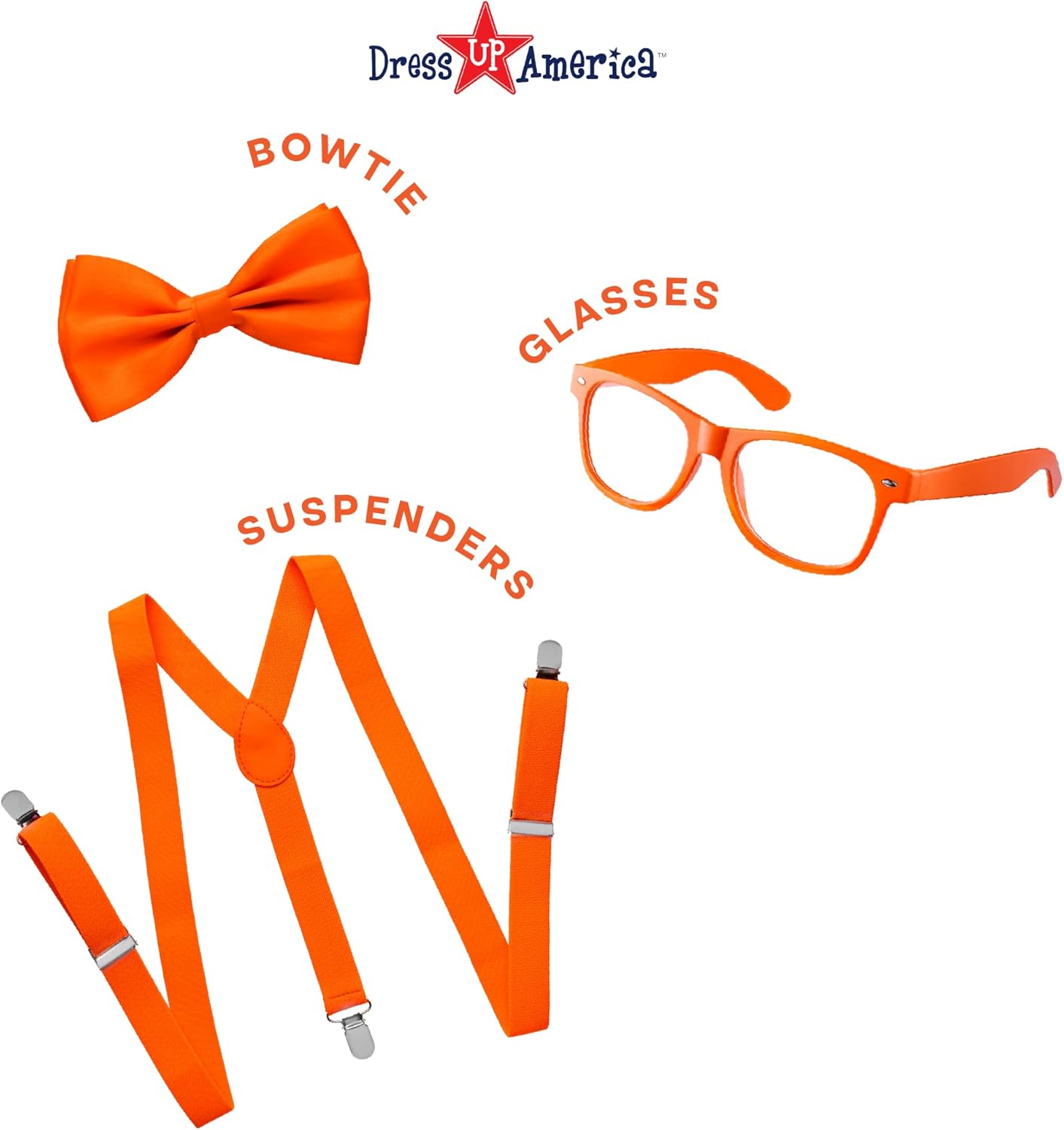 Dress Up America - Neon Bow-tie and Suspender Set