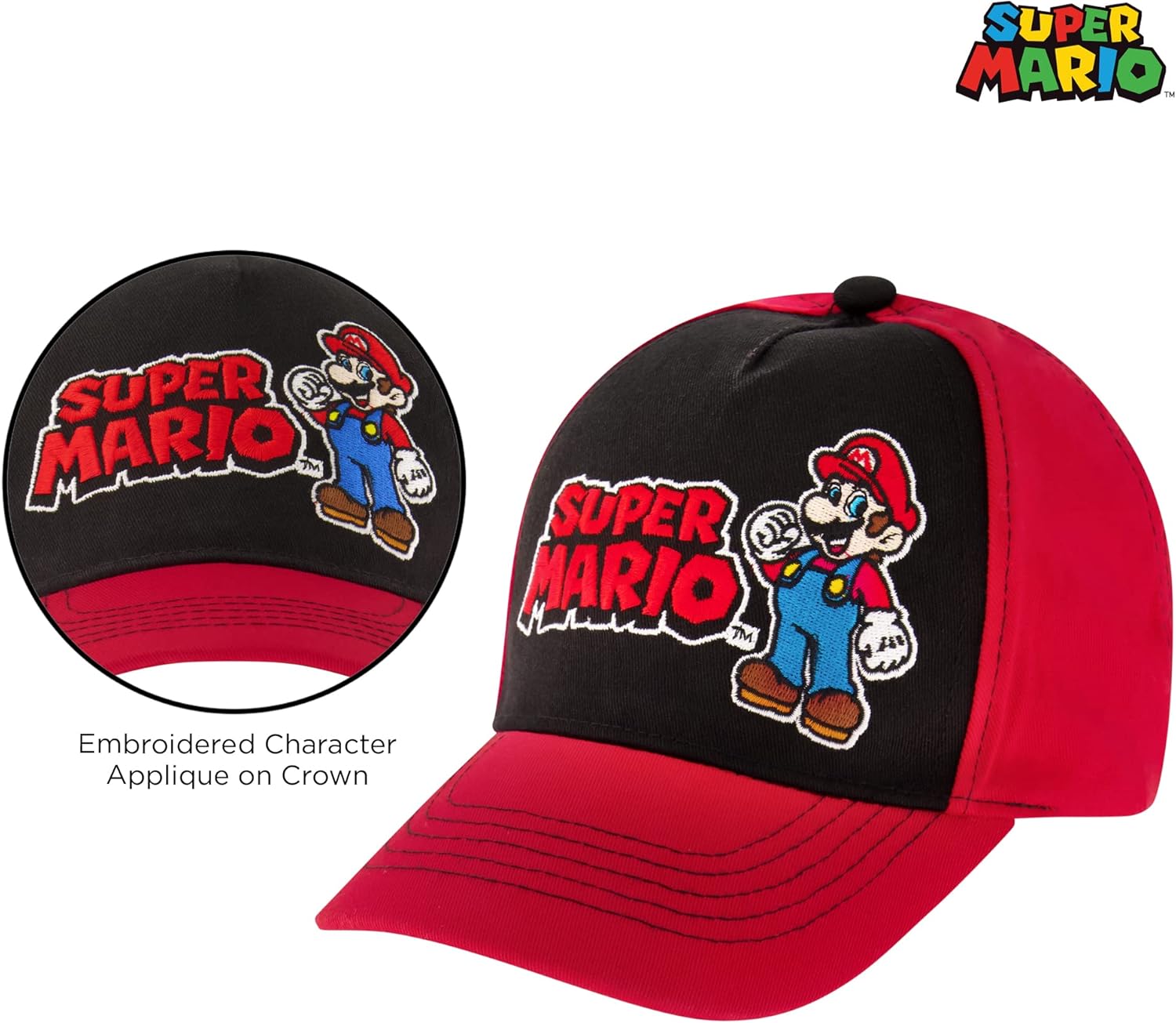 Nintendo Boys Super Mario Bros Cotton Baseball Cap 4-7