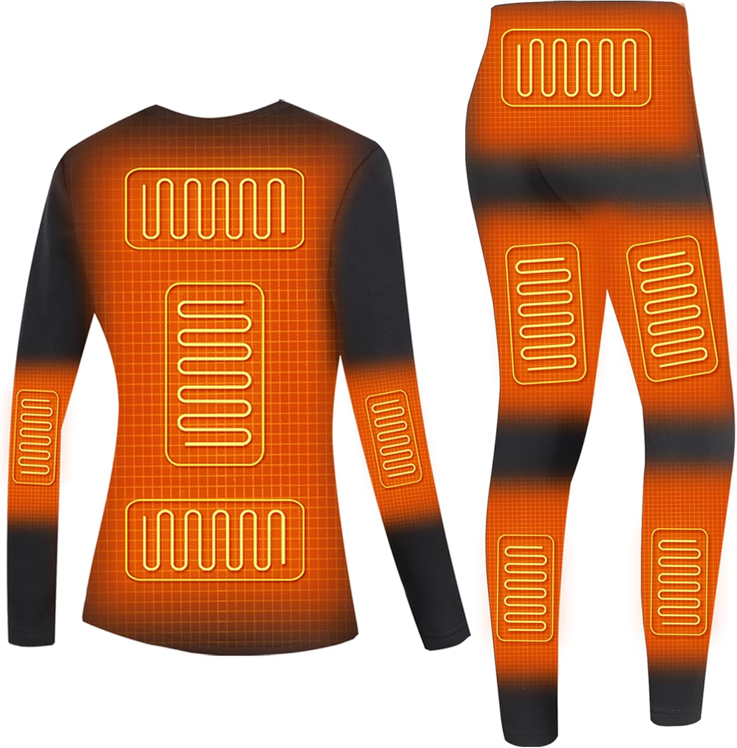 Heated Thermal Underwear Set for Women - Cold Weather Protection
