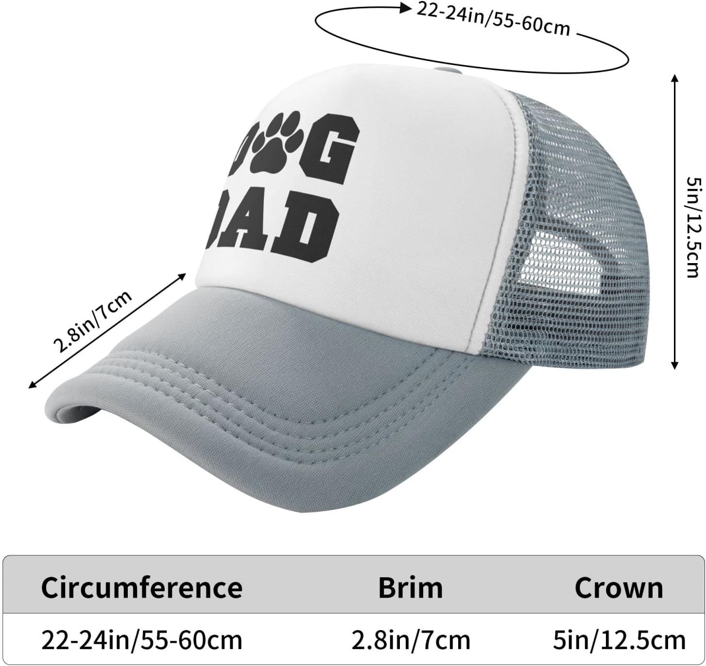 Adjustable Dog Dad Funny Baseball Cap for Sun Protection
