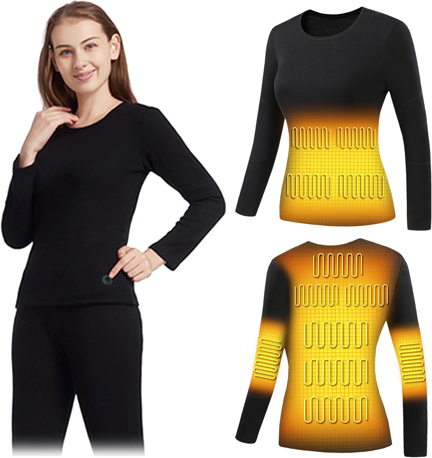 Heating Underwear for Women - Electric Thermal Baselayer Top