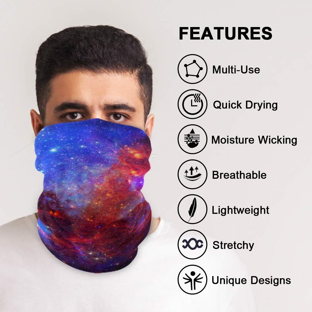 Unisex Balaclava Face Cover Scarf Novelty Mask for All Seasons