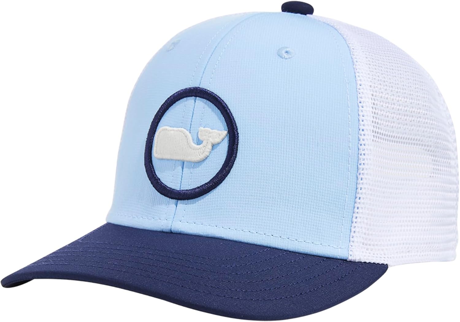 Vineyard Vines Boys Whale Dot Performance Trucker Hat Nautical Navy