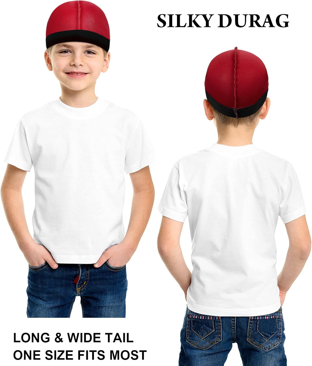 3-Piece Kids Satin Wave Caps Set