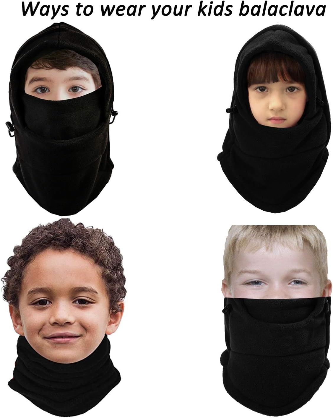YQXCC Kids Ski Mask Hat Warm Adjustable for Winter