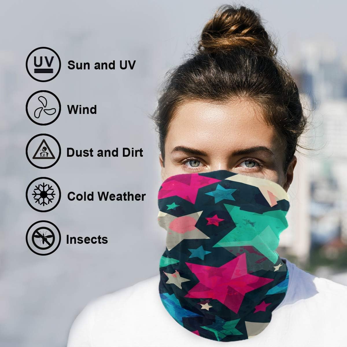 My Little Nest Unisex Balaclava Face Cover - Retro Star Dust Design
