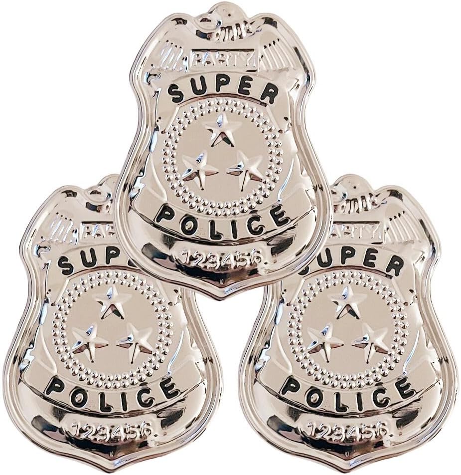 3-Piece Police Badge Role-Playing Costume