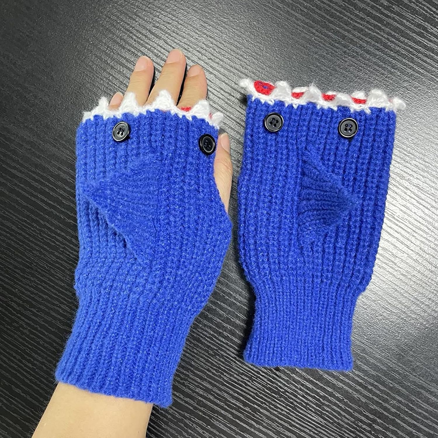 Winter Knitted Half Finger Gloves