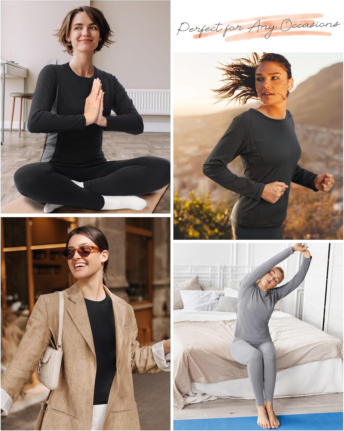 EoBeKee Thermal Underwear Set for Women