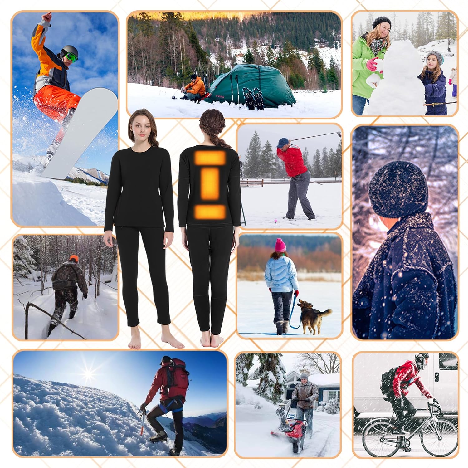 Warm Comfortable Underwear for Hunting Skiing