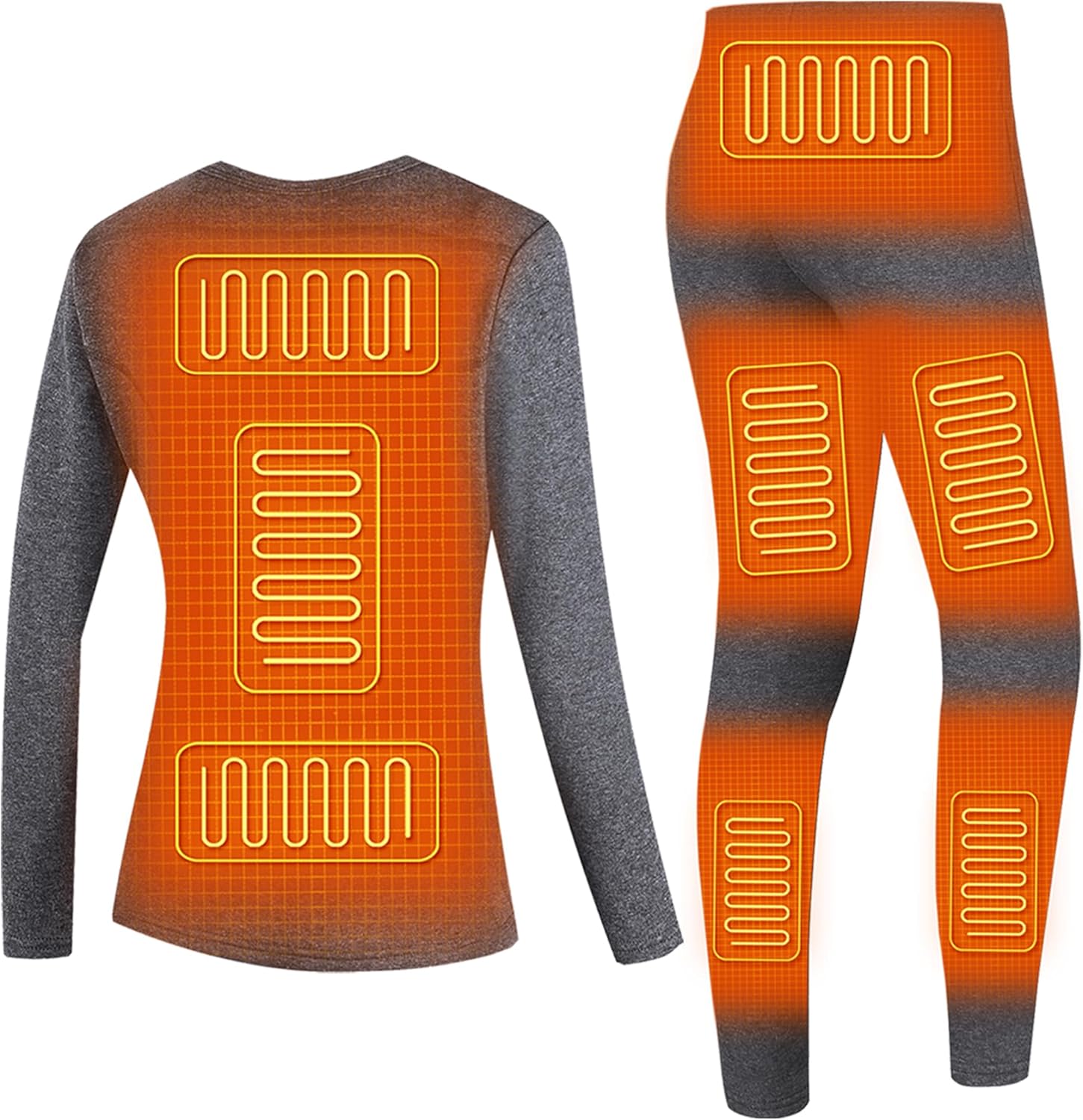 Womens Heated Underwear Set with 3-Speed Heating