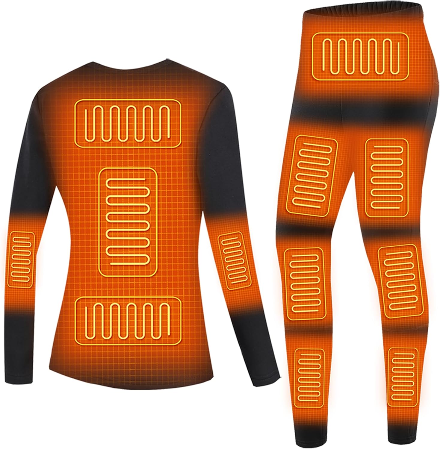 Heated Underwear Set for Women with 17 Zones