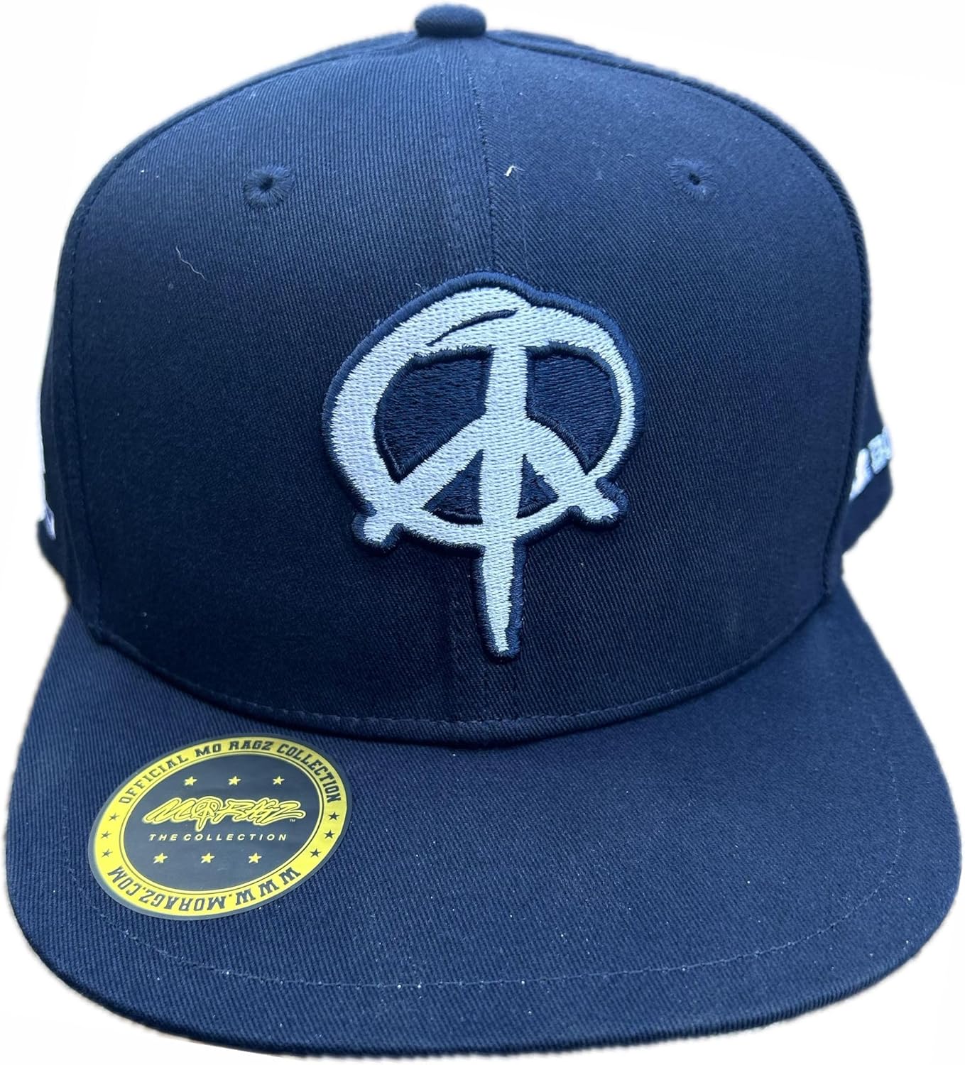 MO RAGZ Navy Flat Bill Hat Boys Series Peace Sign Logo