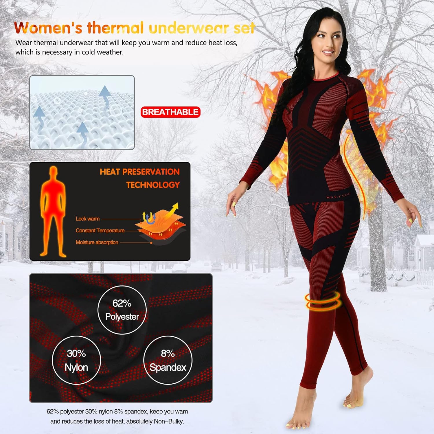 Thermal Undies Set for Women - Stay Warm Cozy in Winter
