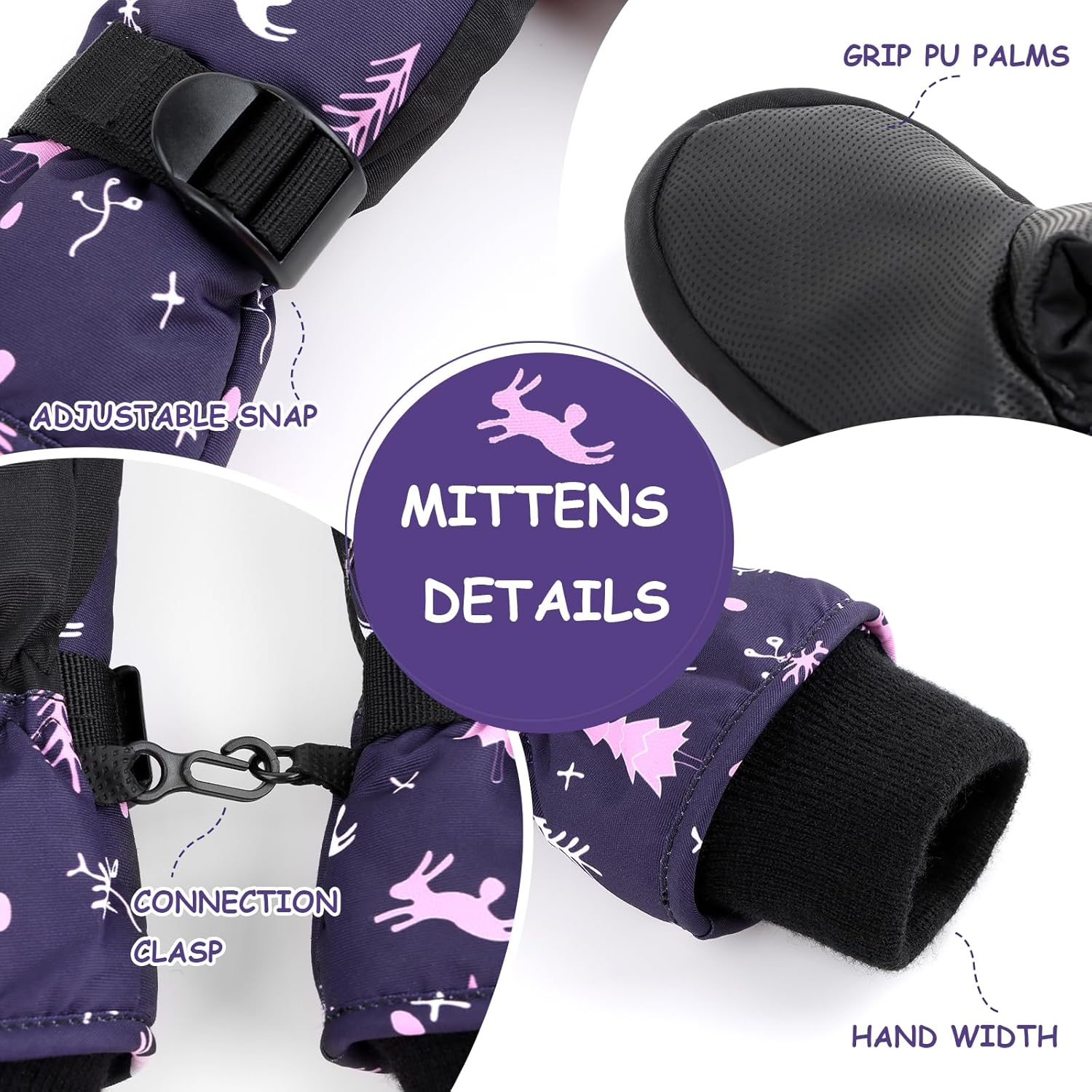 Waterproof Kids Gloves - Durable Cozy for Winter Sports