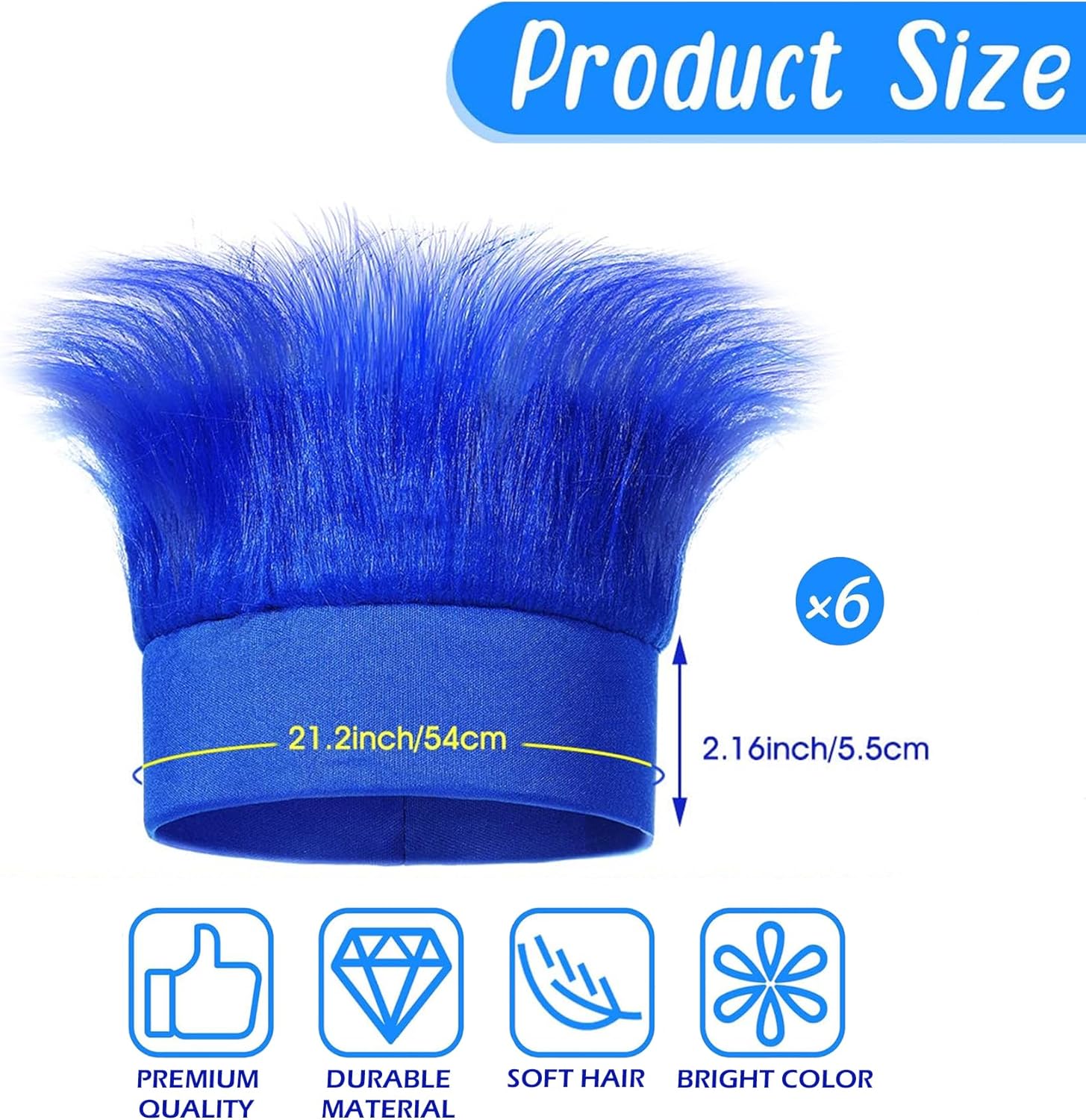 Carnival Activate 6-Piece Hairy Headband Set