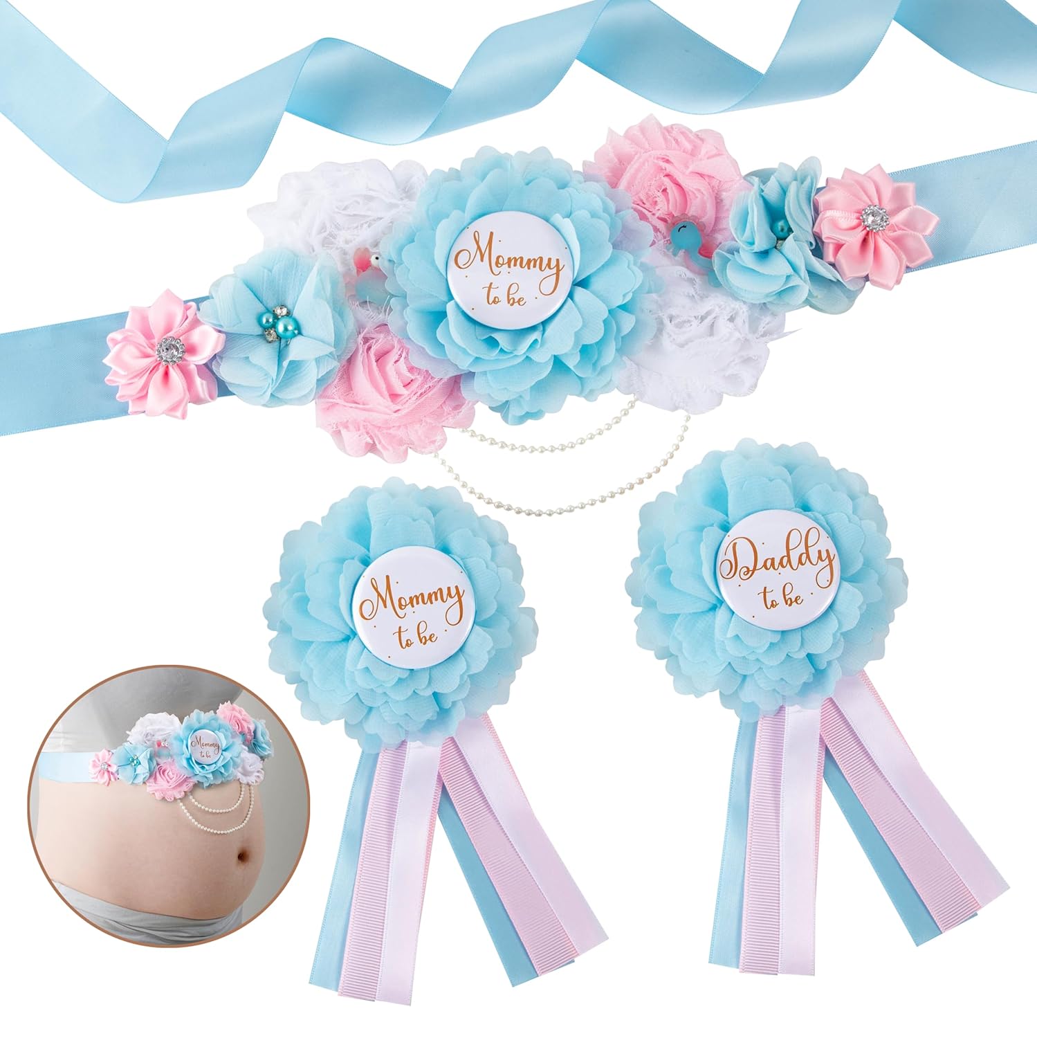 Maternity Sash Passage Design Chic and Supportive for Mom and Daddy