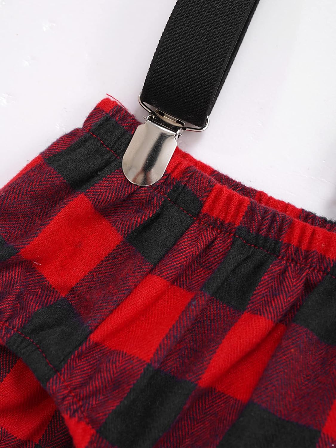 Alvivi Y-Shape Plaid Bow Tie Suspender Bloomers