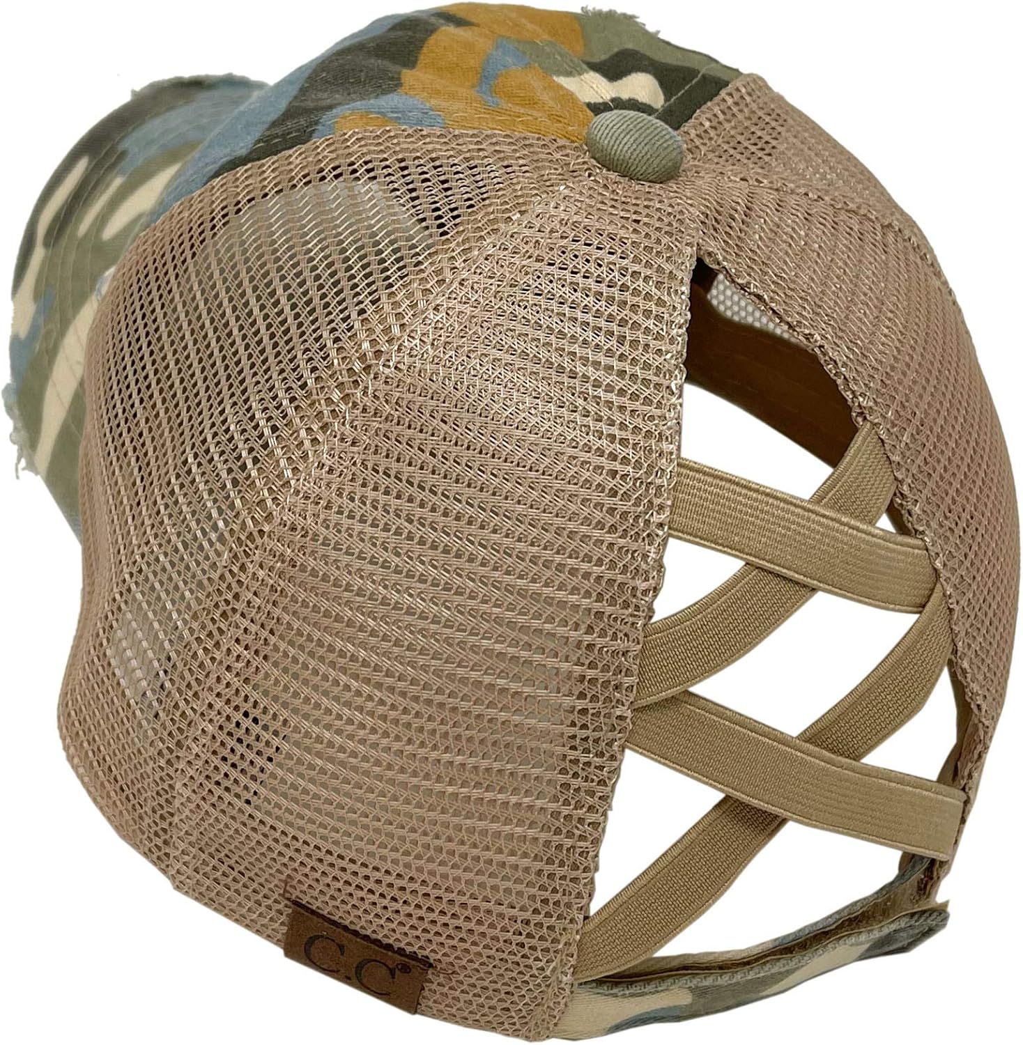 CC Adjustable Mesh High Bun Ponytail Cap