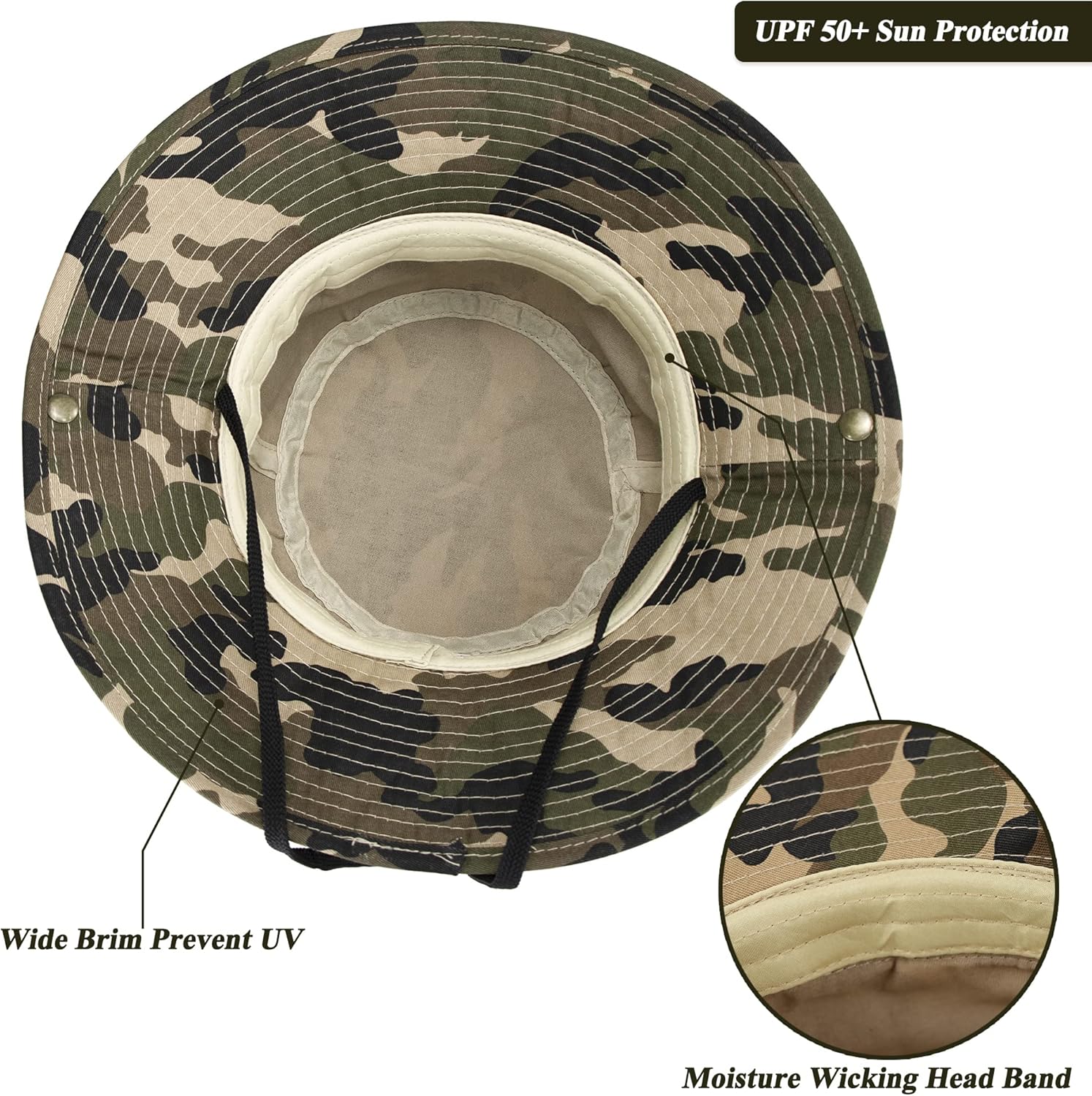 Packable Camouflage Toddler Sun Hat - UPF 50 Protection