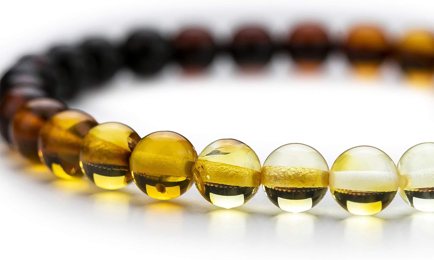Amber Culture Stretch Bracelet - Multi Color Baltic Amber