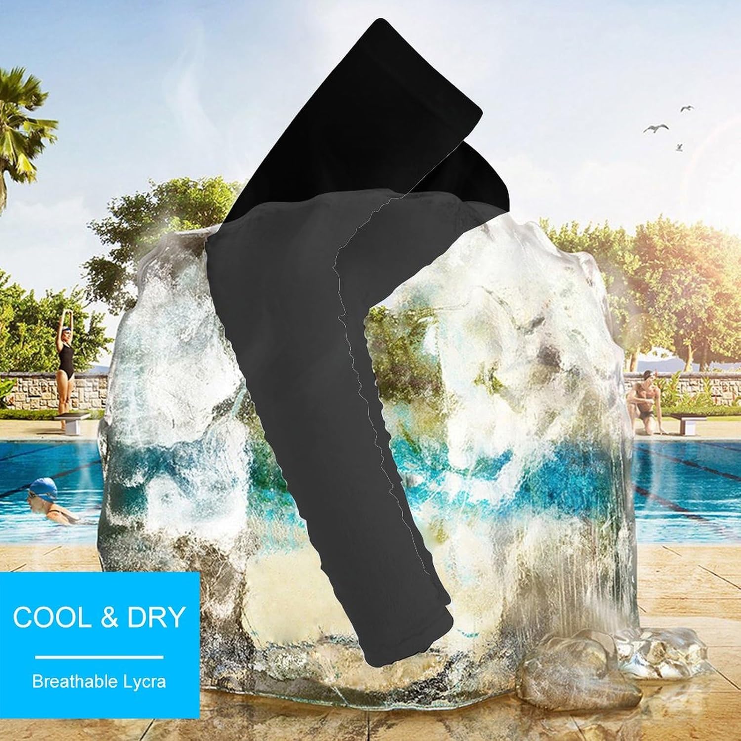Cooling Arm Sleeves - Ice Block Gloves for Women