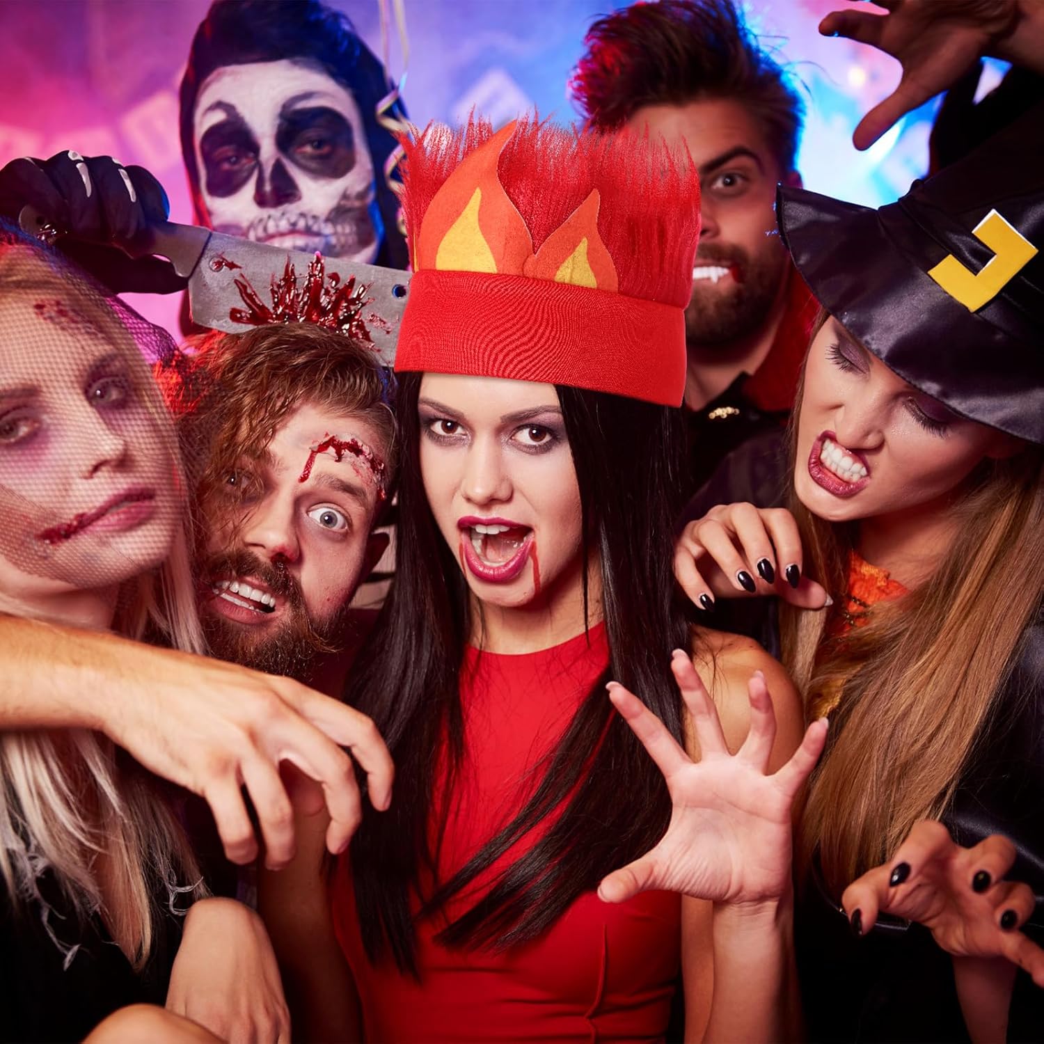 Tradder Halloween Red Flame Headband Costume Accessory