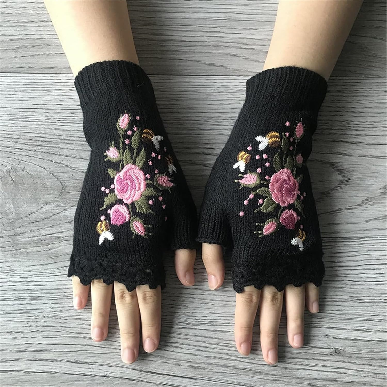 Winter Comfort Gloves for Women Fingerless with Elbow Protection