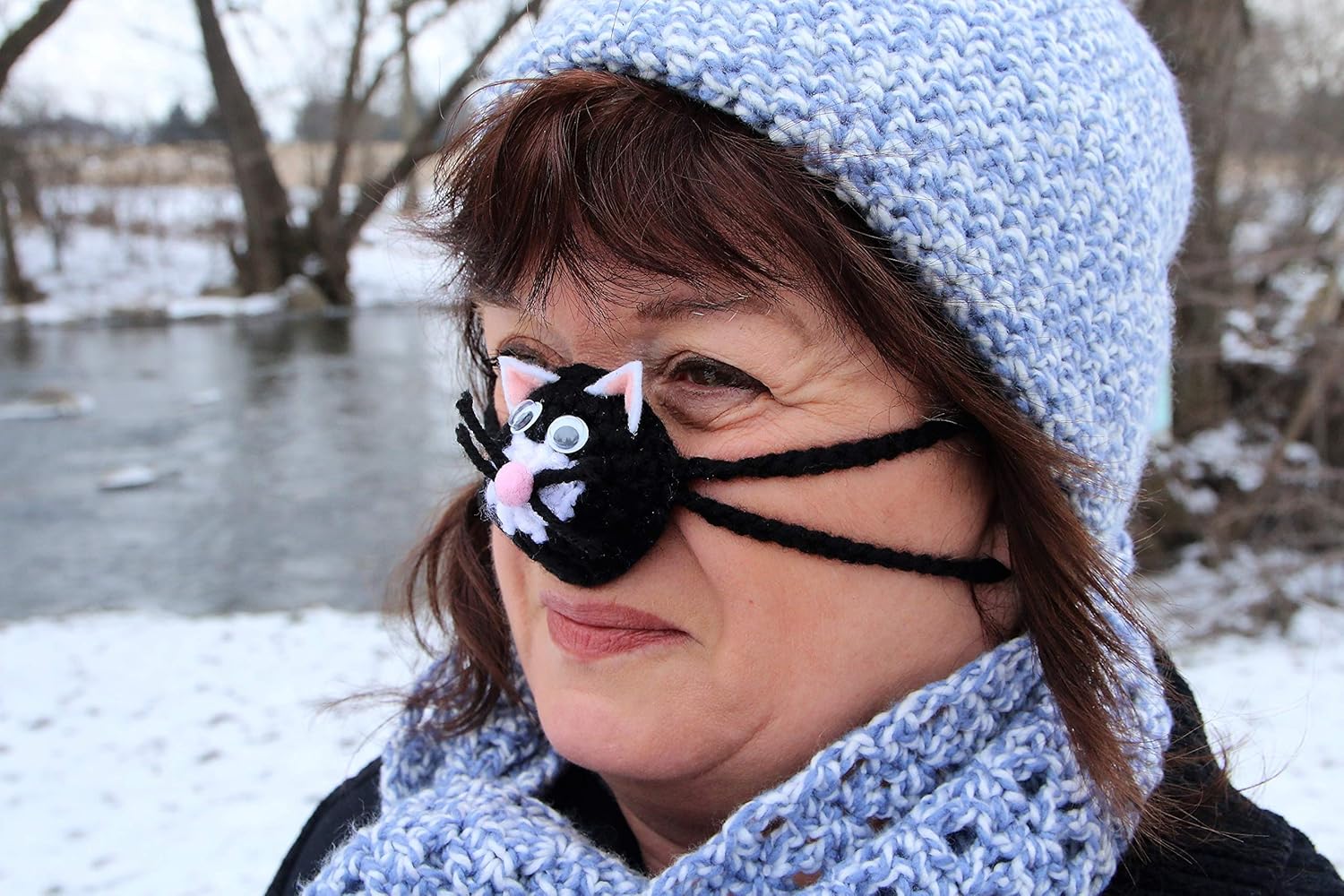 Cuddly Kitty Crochet Cozy Nosewarmer